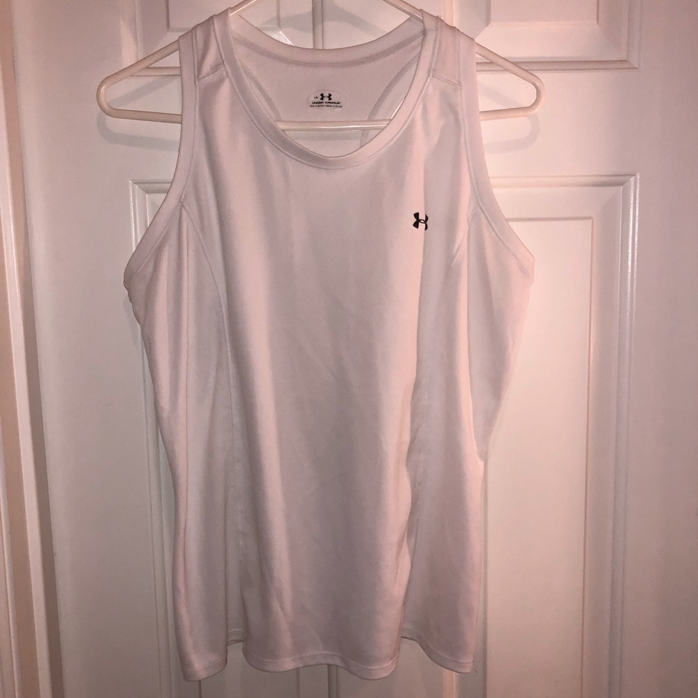 Under Armour white heat gear racerback top